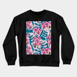 Sweet peas and bumblebees Crewneck Sweatshirt